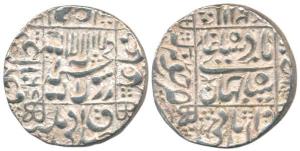 Shah Jahan, Silver Rupee, Junagadh Mint, square area, AH 1068, complete mint name in left 