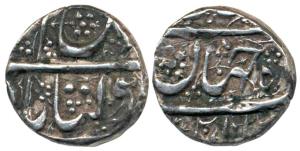 Shah Jahan, Silver ¼ Rupee, 2.43g, Daulatabad Mint, floral design. Extremely Fine, Very Ra