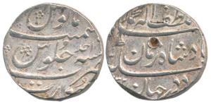 Muhammad Shah, Silver Rupee, Surat Mint, AH 1131/1, Ba Luft Allah Badshah-i- Zaman couplet