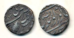 Ranjit Singh (AD 1801-1839), Silver Rupee, Amritsar Mint, Nanakshahi couplet, VS 1863, AD 