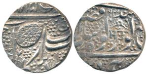Amritsar Mint, Silver Rupee, VS 1885/ 1903, Umbrella or Chhatar with Gurumukhi word Sat, p