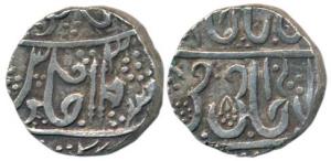 Jean Baptiste Filose, Silver Rupee, Seorha or Sabalgarh3/8 Mint, in the name of Shah Alam 
