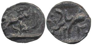 Daulat Rao Sindhia (1794-1827 AD), Silver 1/8 Rupee, 1.27g, Burhanpur Darul Surur Mint, in
