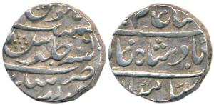 Mandsaur Darul Salam Mint, Silver Rupee, in the name of Shah Alam II, RY 6.Very Fine+, Sca