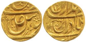 Karm Singh (AD 1813-1845), Gold Mohur,10.6g, in the name of Ahmad Shah Durrani, VS (19)94 