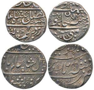 Silver Rupee (2), Mysore, Krishna Raja Wodeyar, in the name of Shah Alam II, Mysore Mint, 