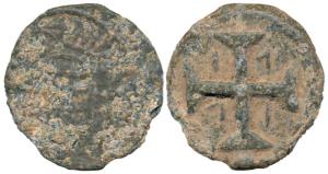 Diu, Tin 20 Bazarucos, 1771AD. About Very Fine.