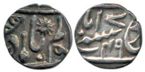 Muhammadabad Banaras Mint, Silver 1/8 Rupee, 1.36g, in the name of Shah Alam II, RY 49 (KM