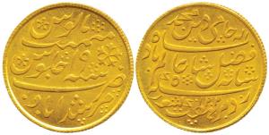 Murshidabad (Calcutta) Mint, Gold Heavy Mohur 13.24 g, in the name of Shah Alam II, AH 120