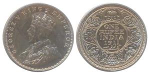 George V, Silver Pig Rupee, Mule (without the Pig design that is due to the incorrect pari