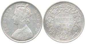 Victoria Queen, Silver Rupee, 1862, Bombay Mint, B / II / 3 / 0 dots. Very Fine, Unlisted,