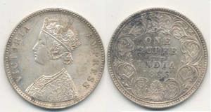 Victoria Empress, Silver Rupee, 1885, A / I ’C’ incuse; A3 / I ’B’ raised. Very Fine to Ab