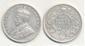 George V, Silver Rupee, 1922, Bombay Mint. Very Fine+, Scarce.
