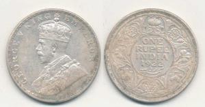 George V, Silver Rupee, 1922, Bombay Mint. Very Fine+, Scarce.