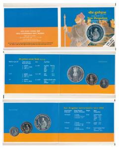 2003 Uncirculated Set, Veer Durgadass, set of 3, Rupee 1 to 100. In immaculate condition, 