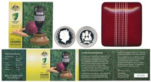 Australia, 125 years of the Ashes series between England and Australia, Silver $5, 36.3g, 