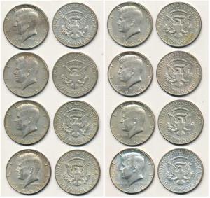 United States of America, Half Silver Kennedy ½ Dollar (8), 1965(2), 1967, 1968 (5). Very 