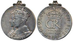 George VI and Queen Elizabeth Coronation Medal, Silver, 12th May 1937, without suspender. 