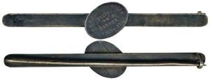 HRH Prince of Wales visit to Baroda 1921, Oval Silver Badge on a long shoulder pin. Very F