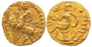 Guptas, Chandragupta II Vikramaditya (AD 380-414), Gold Dinar, 7.84g, Horseman type, Class