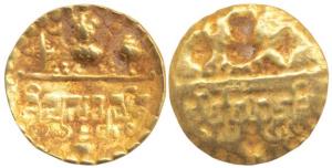 Sarabhapurias of Mahakosala, Prasannamatra (5-6th centuries AD), Gold Unit, 1.24g, Repouss
