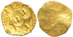 Chalukyas of Kalyana, Jayasimha II Jagadekamalla (1015-1043 AD), Gold Pagoda, 3.86g, Punch