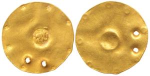Un attributed Punch marked, Gold Gadyana, 5.1g, a small punch in the center, of an elephan