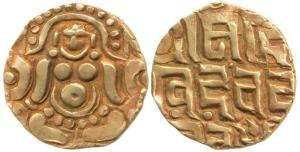 Gahadavalas of Kanauj, Govinda Chandradeva (1114-1154 AD), Gold 41/2 Masha, 3.98g, obv. Go