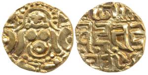 Gahadavalas of Kanauj, Govinda Chandradeva (1114-1154 AD), Gold 41/2 Masha, 3.98g, obv. Go