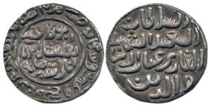 Muhammad III bin Tughluq, Silver Tanka, 11.05g, Baldat Qutbabad Mint, AH 727, struck in th