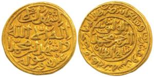 Muhammad III bin Tughluq, Gold Heavy Dinar, 12.87g, Hazrat Delhi Mint, AH 726, (G&G D331).
