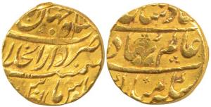 Shah Alam Bahadur, Gold Mohur, 10.88g, Dar ul-Khilafat Shahjahanabad Mint, AH 1121/3 (KM 3