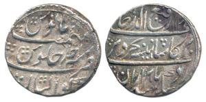 Rafi-ud-Darjat, Silver Rupee, 11.35g, Gwalior Mint, AH 1131/Ahd, near complete mint name a