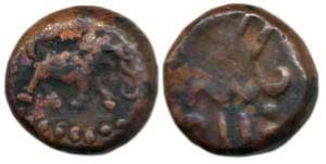 Tipu Sultan (AH 1197-1227, 1787-1799 AD), Copper ¼ Paisa, 2.82g, Calicut Mint. Very Fine, 