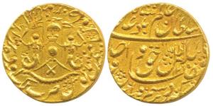 Wajid Ali Shah, Gold Asharfi, 10.71g, Mulk Awadh Bait al Sultanat Lakhnau Mint, AH 1265/3 
