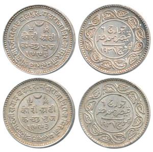 Khengarji III (VS 1932-1999, 1875-1942 AD), Silver 21/2 Kori, with the name of George VI, 