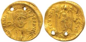 Byzantine, Anastasius I (491-518 AD), Gold Solidus, 4.04g, Constantinople Mint, obv. helme