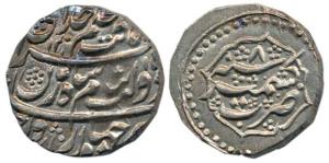 Durrani, Shah Zaman, Silver Rupee, 11.06g, Kashmir Mint, mint name and RY 8 in lozenge on 