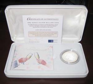 Great Britain, Elizabeth II, Silver 2 Pounds, 31.1g, 2006, standing figure of Britannia on
