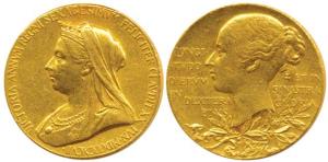 Great Britain, Official Gold Medal for Queen Victoria’s Diamond Jubilee, 12.88g, 1897, 26m