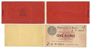 George V, Rupee 1, Booklet, 1st issue, 1917, signed A. C. McWatters, a complete booklet of
