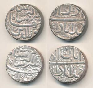 Jahangir, Silver Rupee (2), Ahmedabad Mint, Month Azar and Aban, AH (1)021 (KM145.2). Very