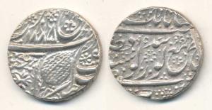 Amritsar Mint, Silver Rupee, Nanakshahi couplet, VS 1885. Extremely Fine.