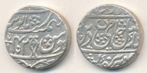 Najibabad Mint, Silver Rupee, in the name of Shah Alam II, AH (11)92/19, vertical fish as 