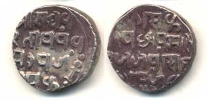 Jai Singh, Silver Rupee, Jay Nagar Mint, bow and arrow on obv. (KM 9). Extremely Fine, Sca