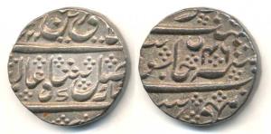 Krishna Raja Wodeyar, Silver Rupee, Mysore Mint, in the name of Shah Alam II, AH(12)22/46,