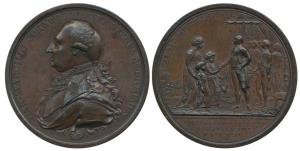 Defeat of Tipoo Sultan Medal 1792, Copper, 48mm, obv. bust of Charles Cornwallis, 1st Marq