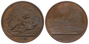 East India Company Medal For Seringapatam, Bronze Medal, 48mm, 1799, Soho Mint, obv. the B