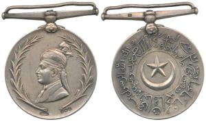 Bahawalpur, Corps Medal (Volunteers), Silver, 36 mm, obv. bust of Sadiq Muhammad Khan V fa