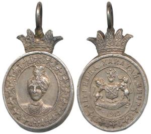 Cooch Behar, Accession Miniature Medal (of the lot above) of Maharaja Jitendra Narayan Sil